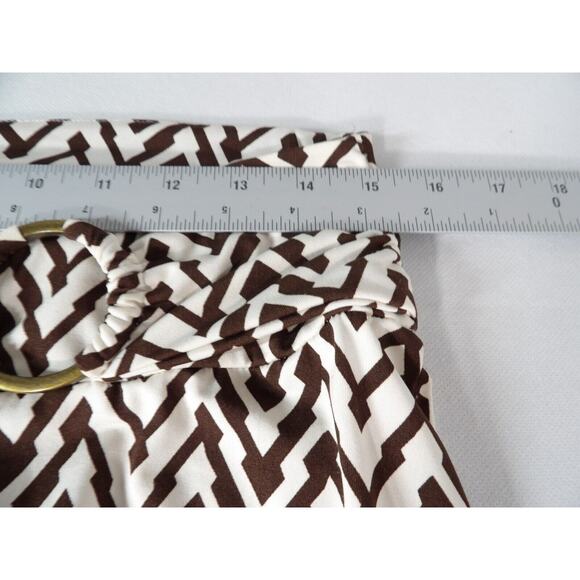 Robert Louis Maxi Skirt Petite Large PL Boho Hippie Geometric Faux Belt Tassels - Picture 9 of 14